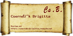 Csernák Brigitta névjegykártya