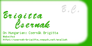 brigitta csernak business card