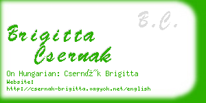 brigitta csernak business card